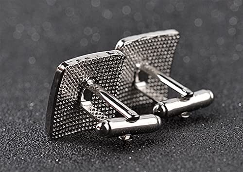 Creatieve mannen manchetknopen, Franse stijl diamant manchetknopen (Color : Silver) - Image 7