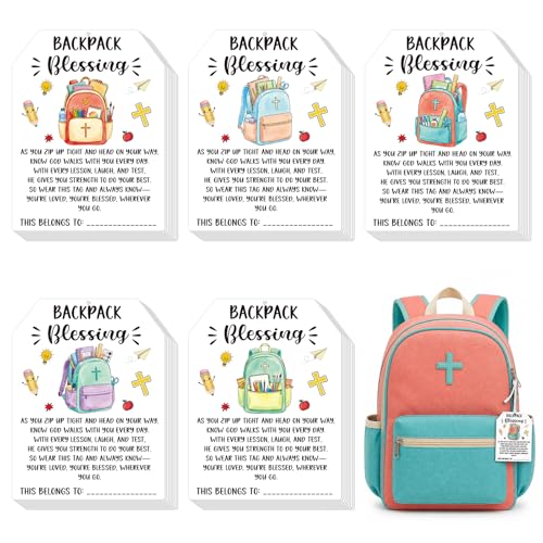 Aposwow Etiquetas de bênção de mochila religiosa, presentes de volta às aulas suprimentos de festa para sala de aula, Bíblia em aquarela, Bíblia em aquarela