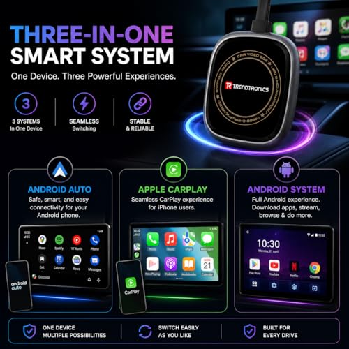 Image of ai Box, 4+32GB, 5-in-1 CarPlay & Android Auto Adapter with Playstore, Works While Driving, Plug &Play, 1Year Warranty