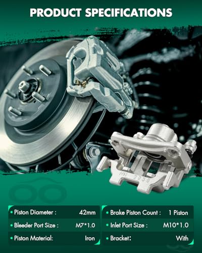 Image of SCITOO Rear Left & Right Disc Brake Calipers With Bracket 19B6036 19B6037 | Fit For Infiniti,For Nissan Models - For 370Z 2010-2020,For G25 2011-2012,For G37 2011-2013,For JX35 2013,For M35 2010 2PCS