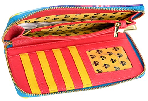 Loungefly Disney Mickey Minnie Mouse Tie Dye Wallet Zip Around Clutch3