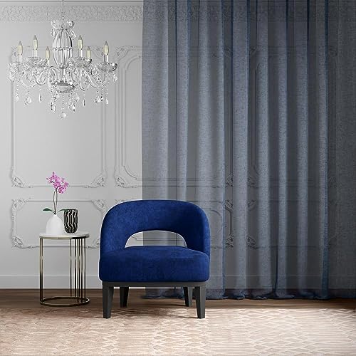 Image of Wakefit Curtains 5 feet Long Set of 2, Window Curtains, Window Curtains 5 feet, Modern Sheer, Polyester Curtains, Decoration Items for Home Decor (Ash Blue)