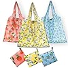 Foldable Reusable Shopping Bags, Large Sustainable Grocery Bag, Durable Foldable Tote, Washable Cloth Bags with Handles