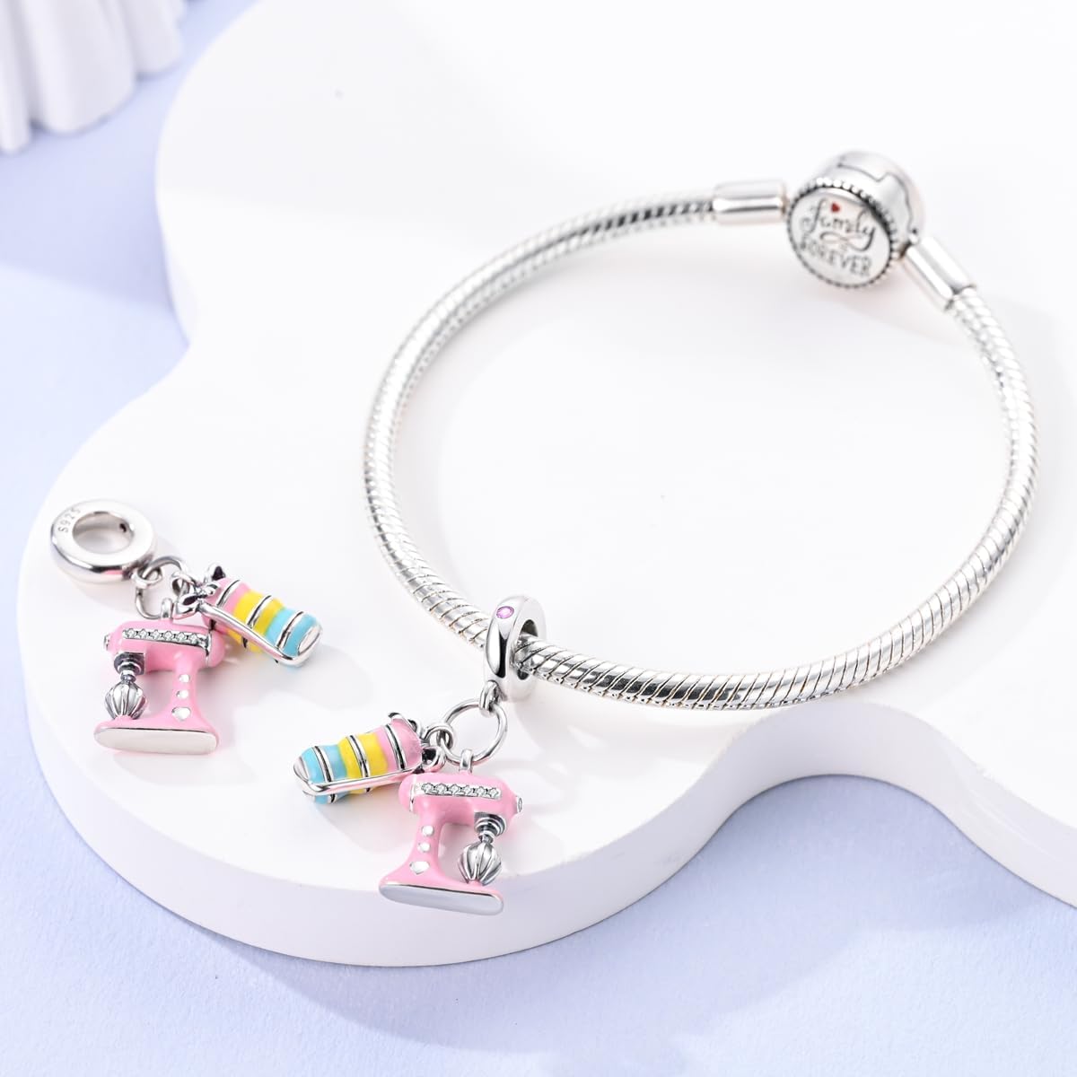 Parmuz 925 Sterling Silver Charm for Bracelets Dog Evil Eye Travel Love Mom Dangle Charms for European Bracelets Necklace Pendant Beads Jewelry Gift for Woman - Image 2