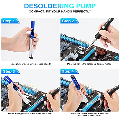 Lötkolben Set, Lötkolben 18 in 1 Lötset 60W Lötstation mit Temperatur Einstellbar 220-480°C, 5 Lötspitzen, Regelbar und EIN/AUS-Schalter für Elektrotechnik Reparaturen Profi Hobbybastler