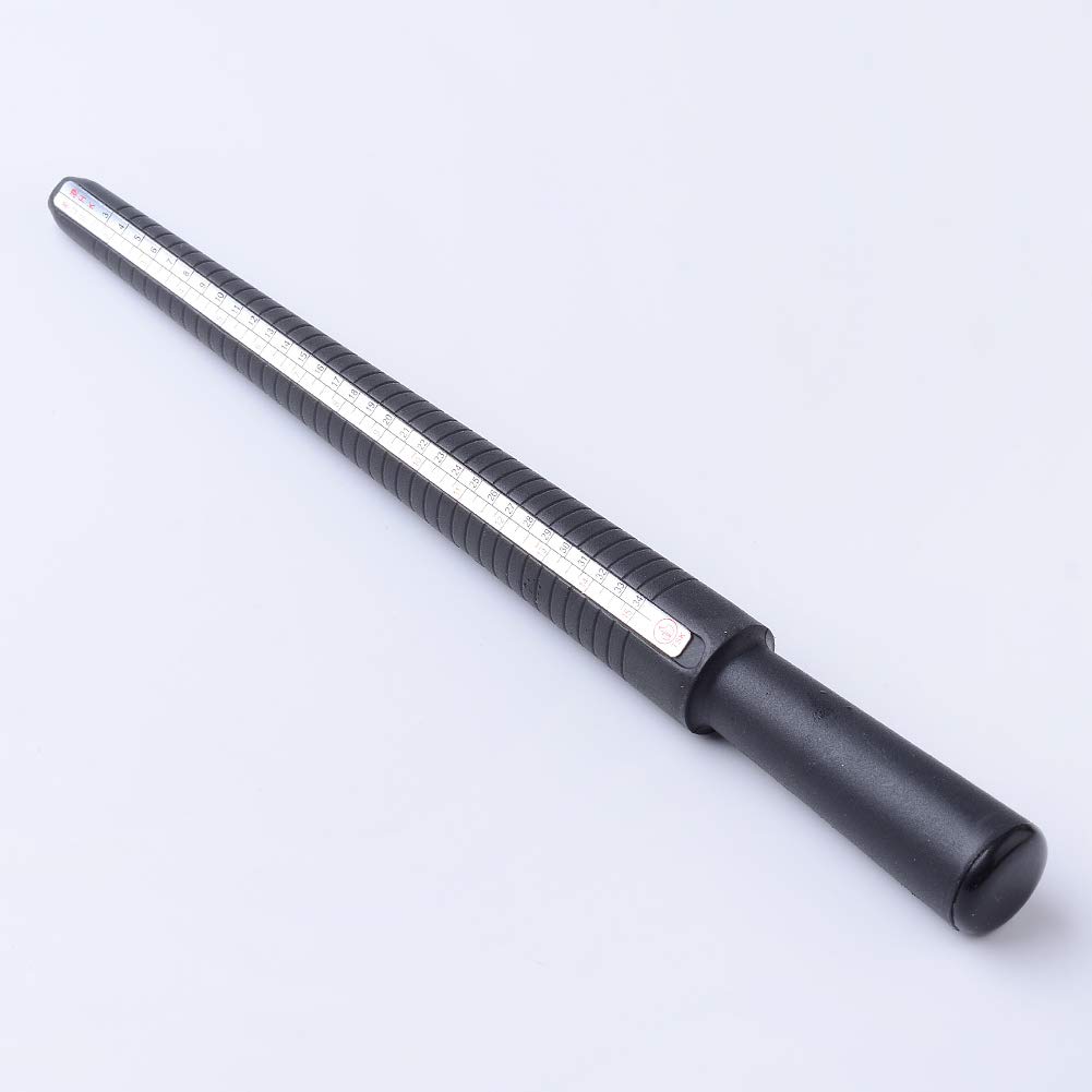 Photo 1 of 1Pcs 4 Types Measuring Size Plastic Ring Size Sticks, Black Ring Mandrel, American Japanese European Rings Size Reusable Finger Size Gauge for Ring Repair, 265x12~24mm