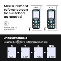 ACEGMET S9 229ft/70m Laser Measuring Tool, LCD Backlit Display — image 5