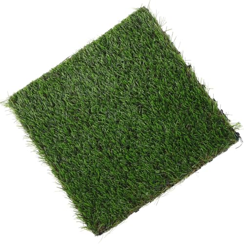 Abaodam Baldosas de Césped Artificial para Jardín y Terraza Suelo Entrelazado de Plástico Resistente Color Verde 1 Pieza Revestimiento Antideslizante para Patios Exteriores y Balcones