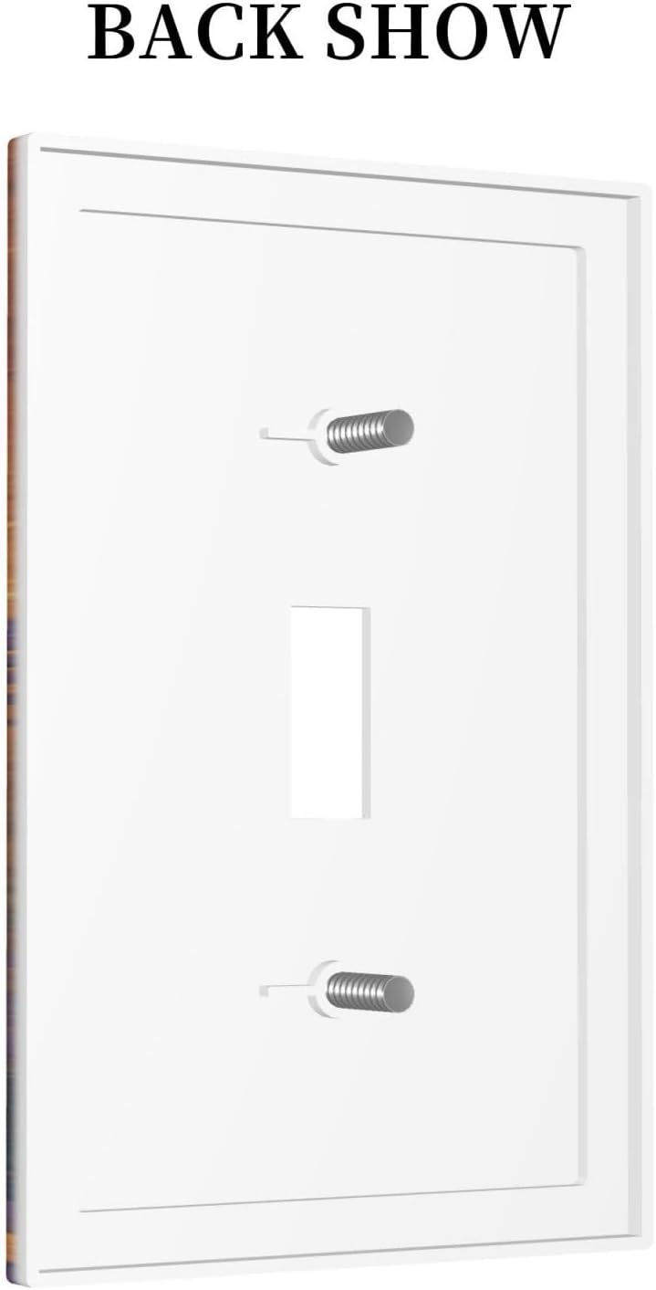 Beautiful Floral Bee Daisies Flower Decorative Light Switch Cover 1 Gang Single Toggle Device Electrical Faceplate Switchplates Decorator Outlet Wall Plate for Bedroom living Room Decor