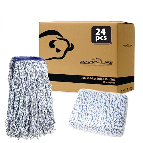 Image of Kleen Handler Cut End Finish Mop Head Replacement,Universal Headband 24Pack