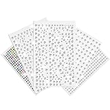 💎【Lieferumfang】Es gibt 5 Blätter Strass Aufkleber, darunter 1260 silber Glitzersteine und 450 bunte Glitzersteine. Die Durchmesser der silbernen Glitzersteine sind 3 mm, 4 mm, 5 mm und 6 mm. Der Durchmesser der bunten Glitzersteine ist 3 mm.