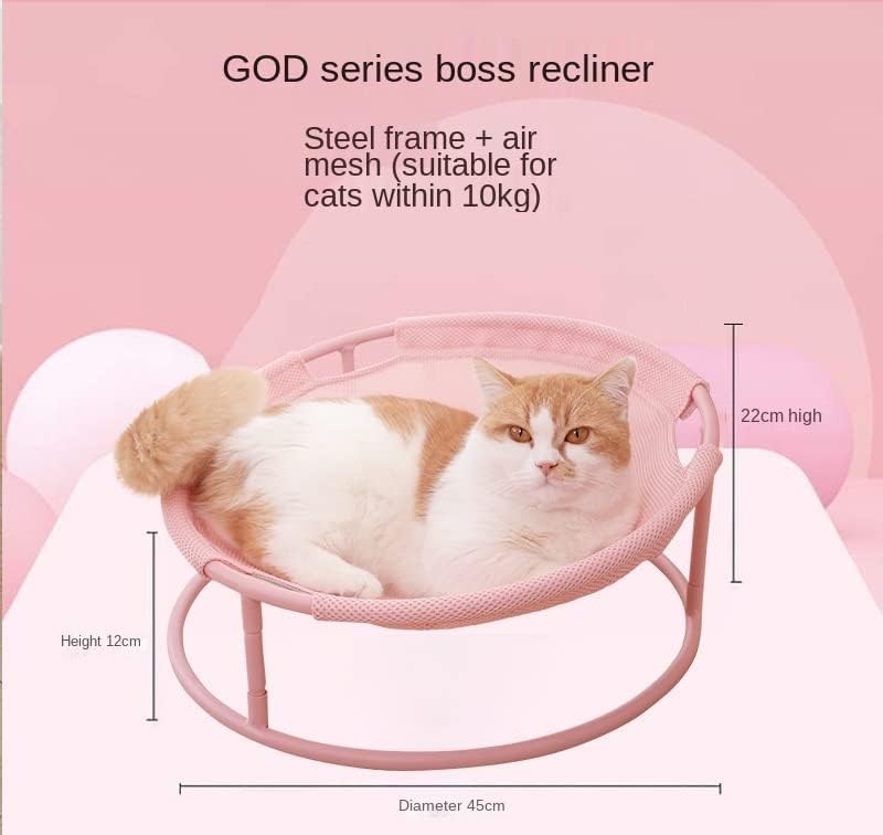 Soft Plush Cat Hammock Detachable Pet Bed with Dangling Ball Collapsible Removeable Cat Chair House