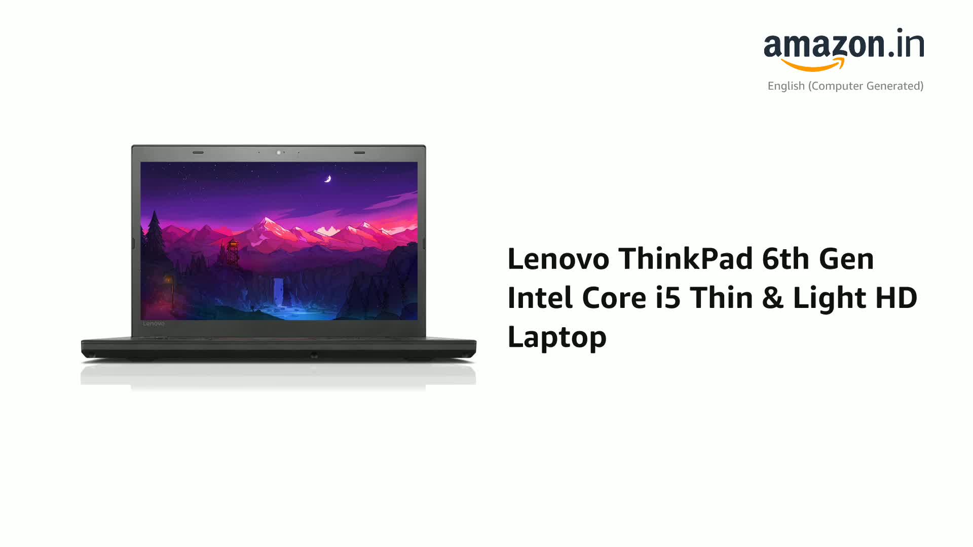 Refurbished) Lenovo ThinkPad 6th Gen Intel Core i5 Thin & Light HD