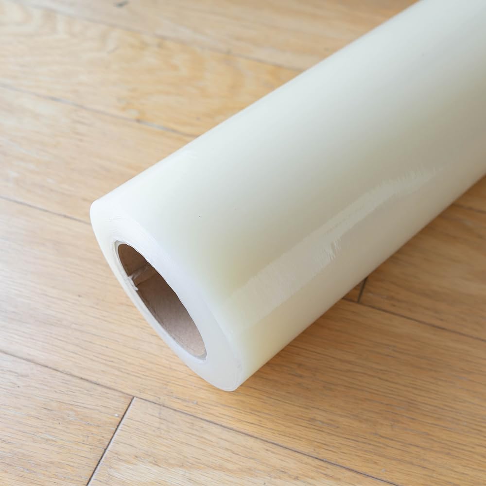 PAD 'N PROTECT 2mil Clear Self-Adhesive Window Protection Film, 24" x500' - Strong Durable Window Protection Panels & Window Paint Protector for Construction, Renovation, Homeowners