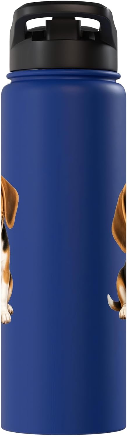 Cute Beagle Puppy Cartoon Dog Design Stainless Steel Insulated Water Bottle image 4