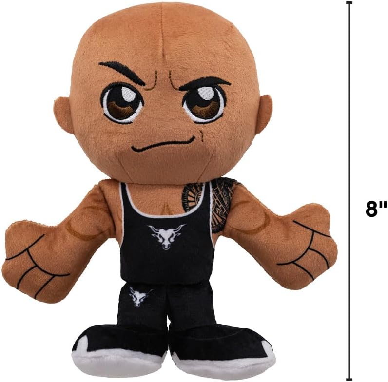 Bleacher Creatures WWE The Rock 8" Kuricha Plush - Soft Chibi Inspired Wrestling Legend