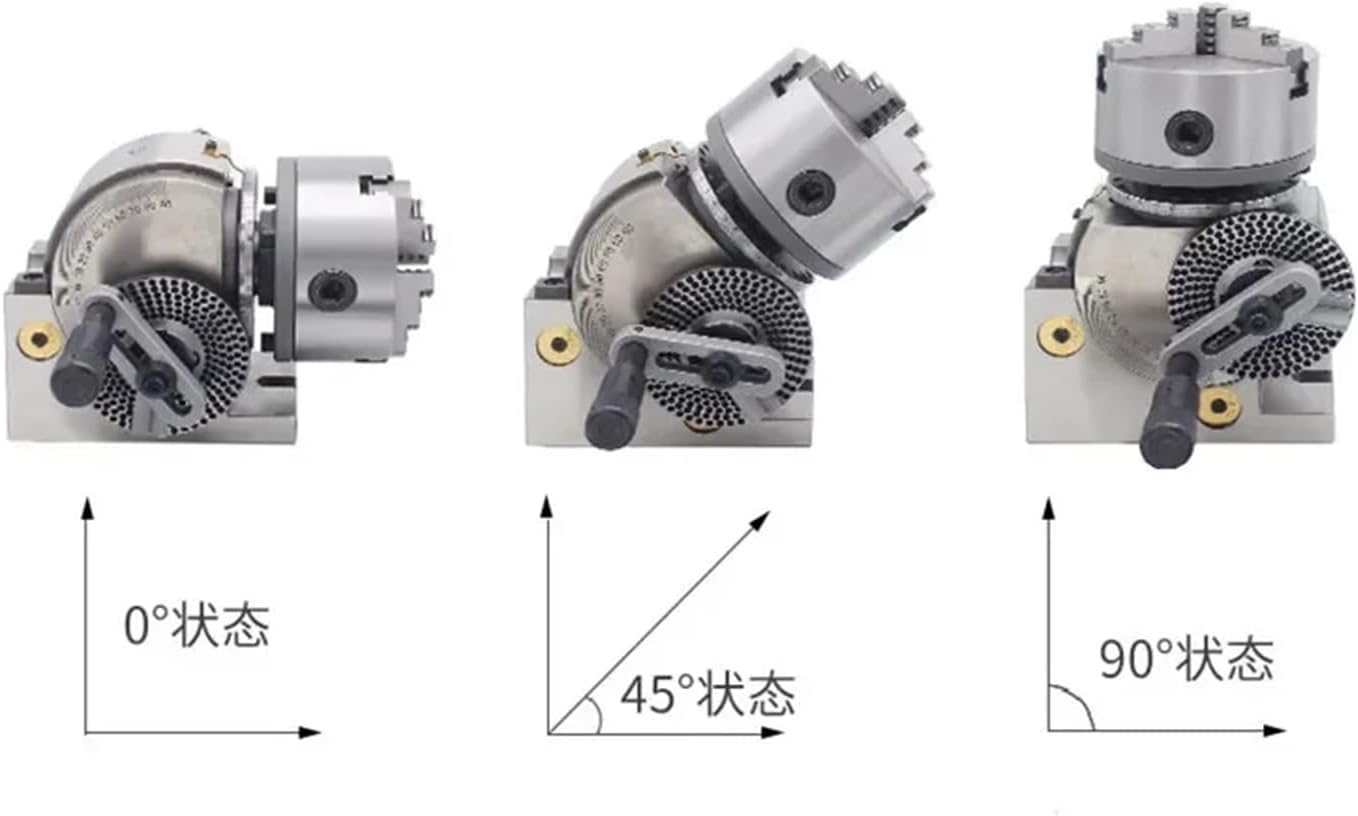 8 Inch Chuck Indexing Head Set Precision Half Indexing Head Suitable for Milling Machine Rotary Table Tailstock Milling Kit