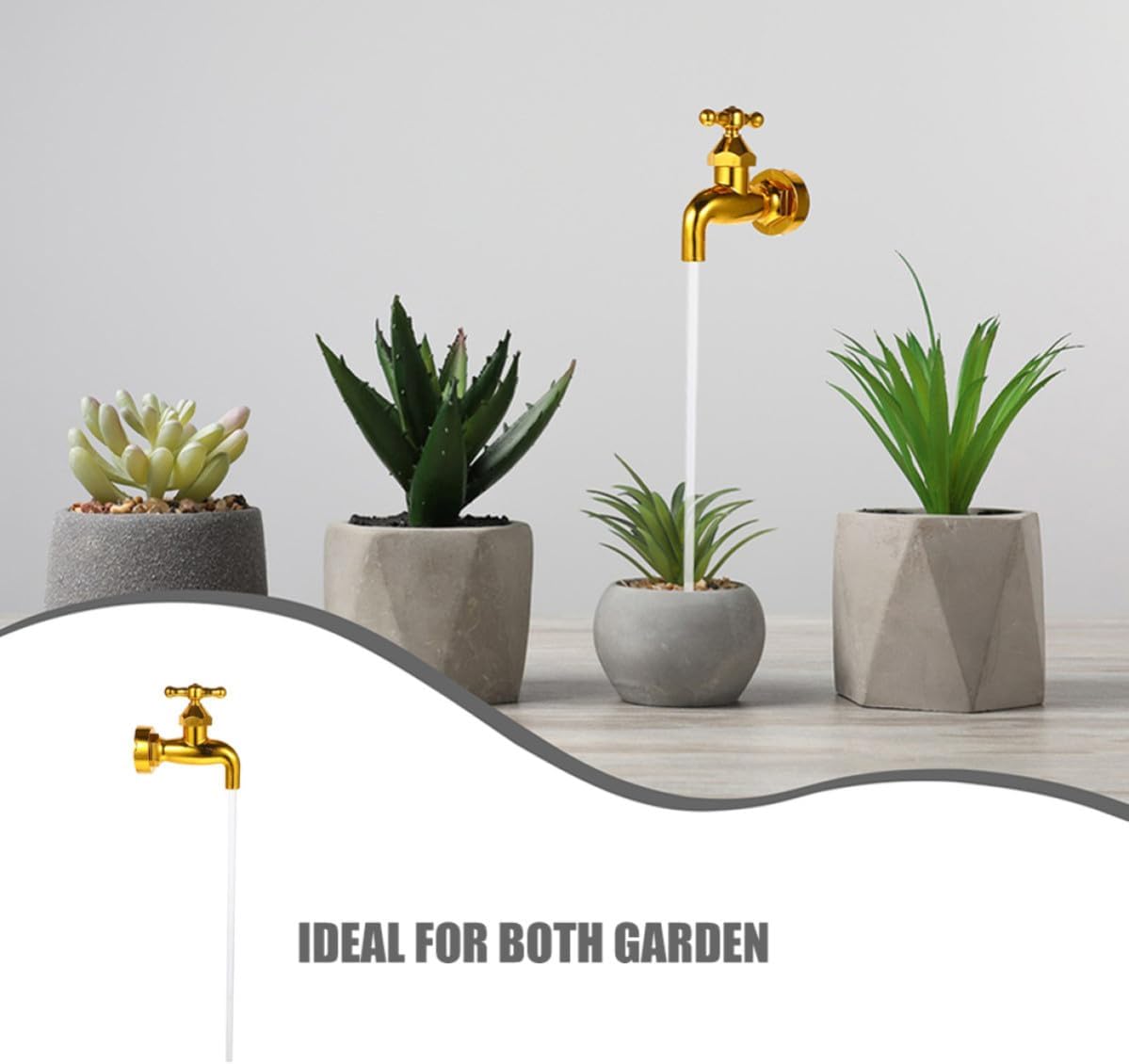 3 Sets Invisible Flowing Water Spout Fountain for Yard and Courtyard Decor, Floating Faucet Design, Easy Setup Plastic Outdoor Water Feature for Home Courtyard Settings