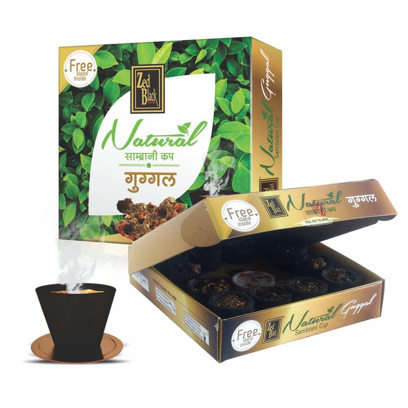 Zed Black Sambrani - Natural Guggal Cups for Pooja | Havan Cup for Pooja, Home & Festivals | Original Dhoop | Pack of 3 (B07D8QK5MC) Amazon Price History, Amazon Price Tracker