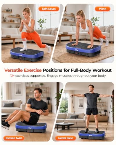 Vibration Plate Exercise Machine - 330lbs Weight Capacity, 120 Speed Levels, Full Body Workout Shake Board for Home Fitness, Toning and Wellness, LED Display, Low Noise Motor — view 3