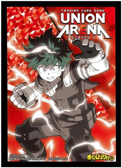 Bandai Union Arena My Hero Academia Deku Official 60ct Fundas para cartas