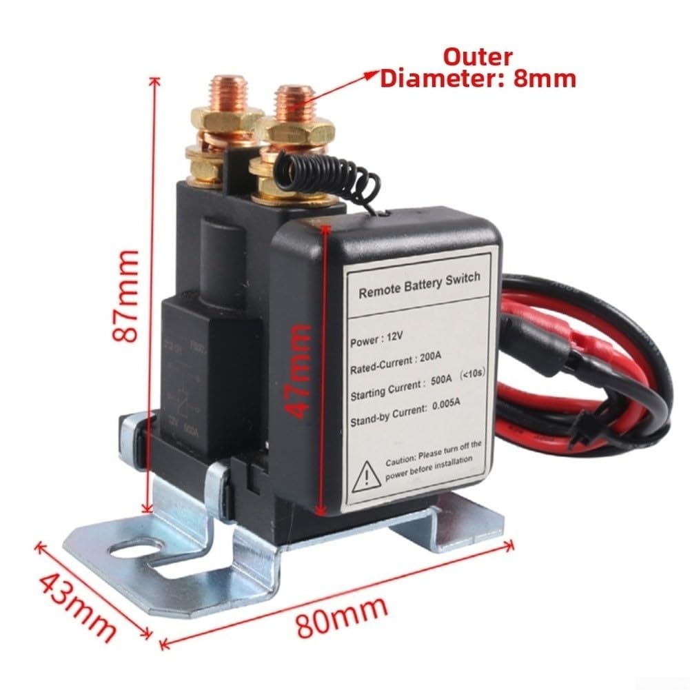 12V Funk-Notausschalter 200A für Auto Rasenmäher