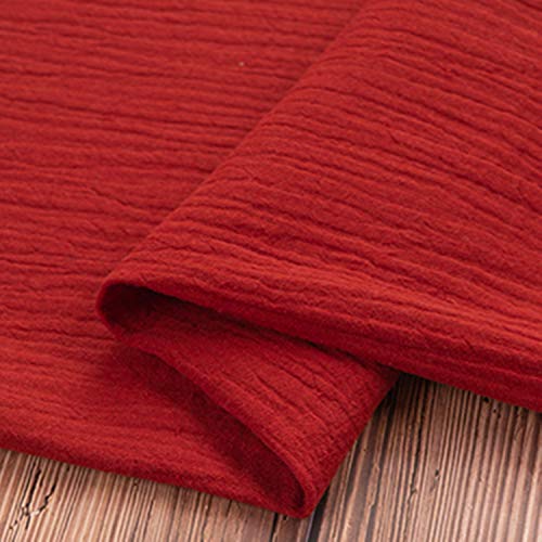 moonfarm 選べる20色 モコモコ ダブルガーゼ 生地 綿 無地 カラー 約 2m×幅1.4m 柔軟 軽量 速乾 低刺激 (ワインレッド)