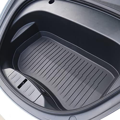 Cyberbeans All Weather Cargo Liners For Tesla Model 3 Trunk Mats,Front And Rear Trunk Tray Mats Protector 2021 2022 2023 Accessories #TOP2