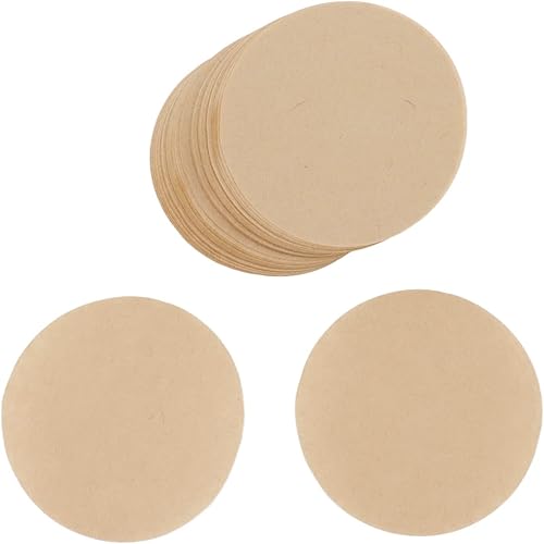 Miniatura 3 de 100 filtros de café sin blanquear, 2.5 filtros de café redondos de repuesto de 2.5 pulgadas, papel de filtro de papel para cafeteras de café expreso