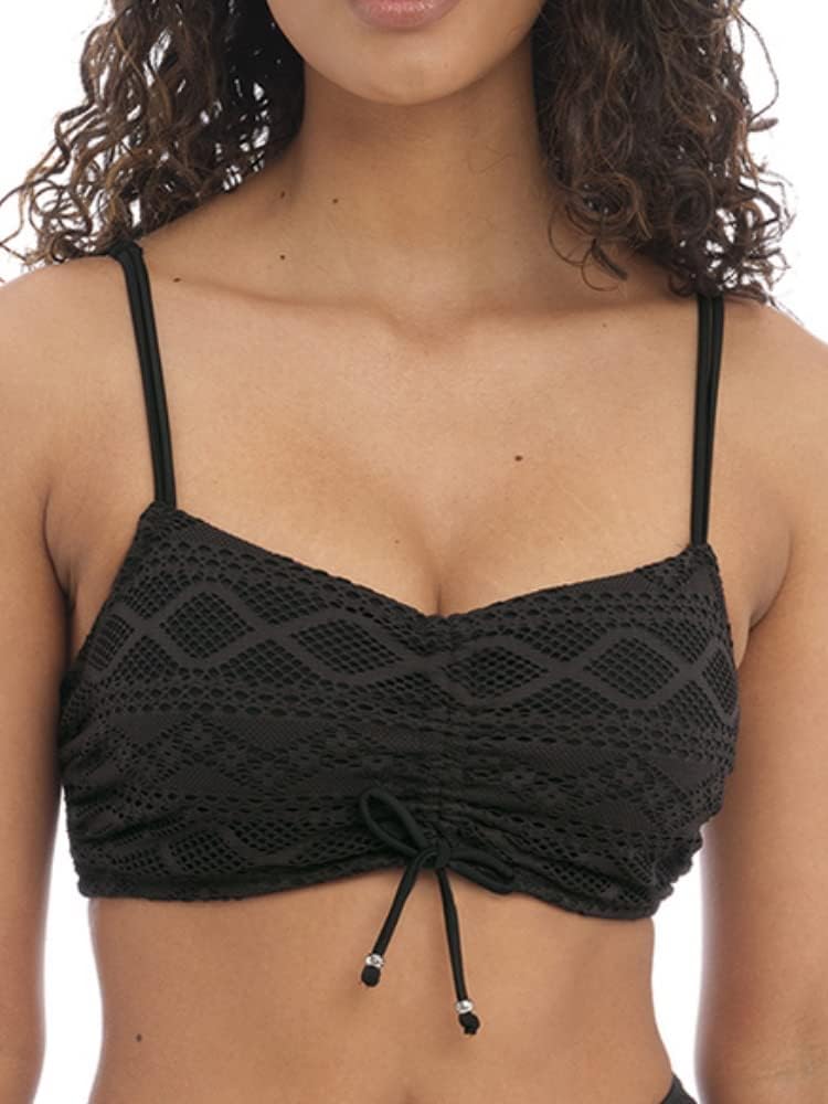 Freya Womens Sundance Concealed Underwire Bralette (4000) Bikini Top, Black, 32D US - Image 2