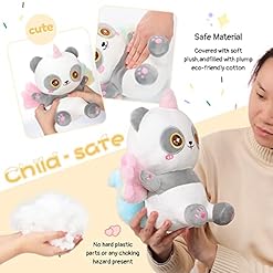 Alternative view of AIXINI Cute Pandacorn Plush Stuffed Unicorn Panda Bear Animal Plushie 10" Soft Toy with Rainbow Wings for Girls