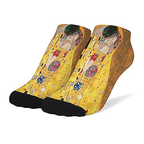 Womens Ankle Socks Gustav Klimt the Kiss Soft Breathable Low Cut Athletic Tab Socks Funny Cute Casual No Show Socks for Women and Girls