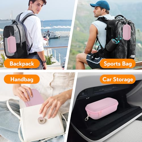 Image of Double Eyeglasses Case, Hard Shell Dual Glasses Case Travel Sunglasses Organizer for Men Women