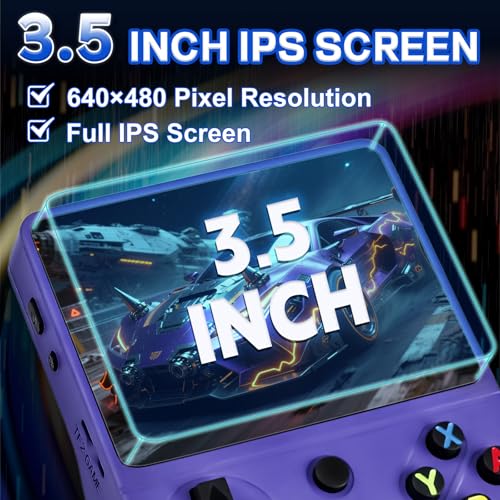RG36PRO Retro Video Game Console - Open Source System,3.5"IPS Screen,64G TF card,3000mAh Battery,Support 30,000+ Classic Retro Video Games for Teen or Partner - Gift for Christmas - Purple - Image 5