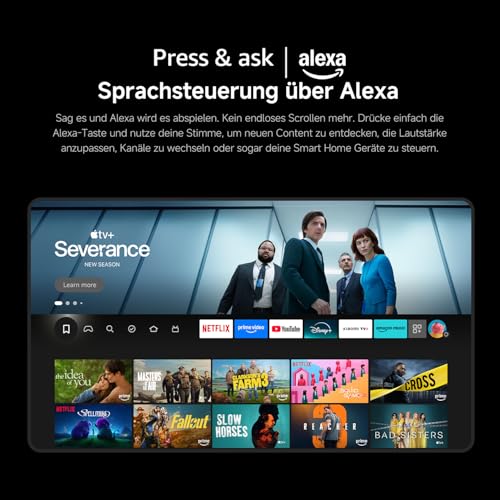 Fernbedienung des Xiaomi TV F Pro 32 mit Alexa-Sprachsteuerung und Bluetooth - Detailansicht von Xiaomi TV F Pro 32 QLED...