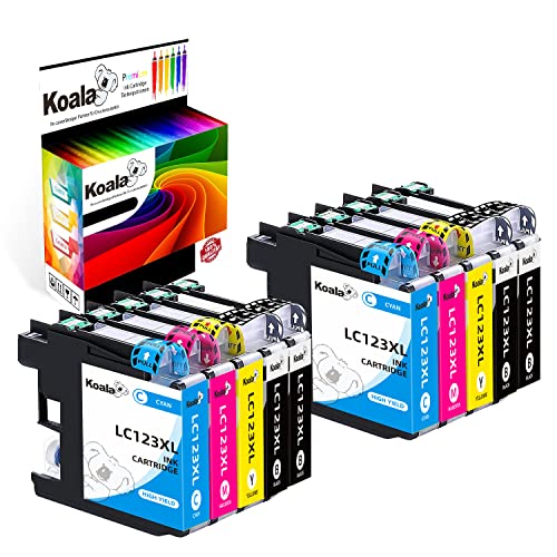 Koala 10 Pack LC123XL Multipack Cartuchos de tinta compatible con LC 123 LC123 XL para Brother MFC J6520DW DCP J4110DW MFC J4710DW MFC J4510DW DCP J752DW MFC J870DW MFC J6720DW MFC J6920DW MFC J4710DW