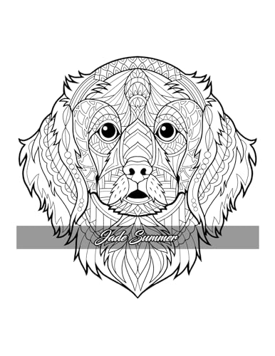 Amazing Dogs Coloring Book: Beautiful Dogs, Adorable Puppies, and Relaxing Designs for Adults and Teens - Image 38
