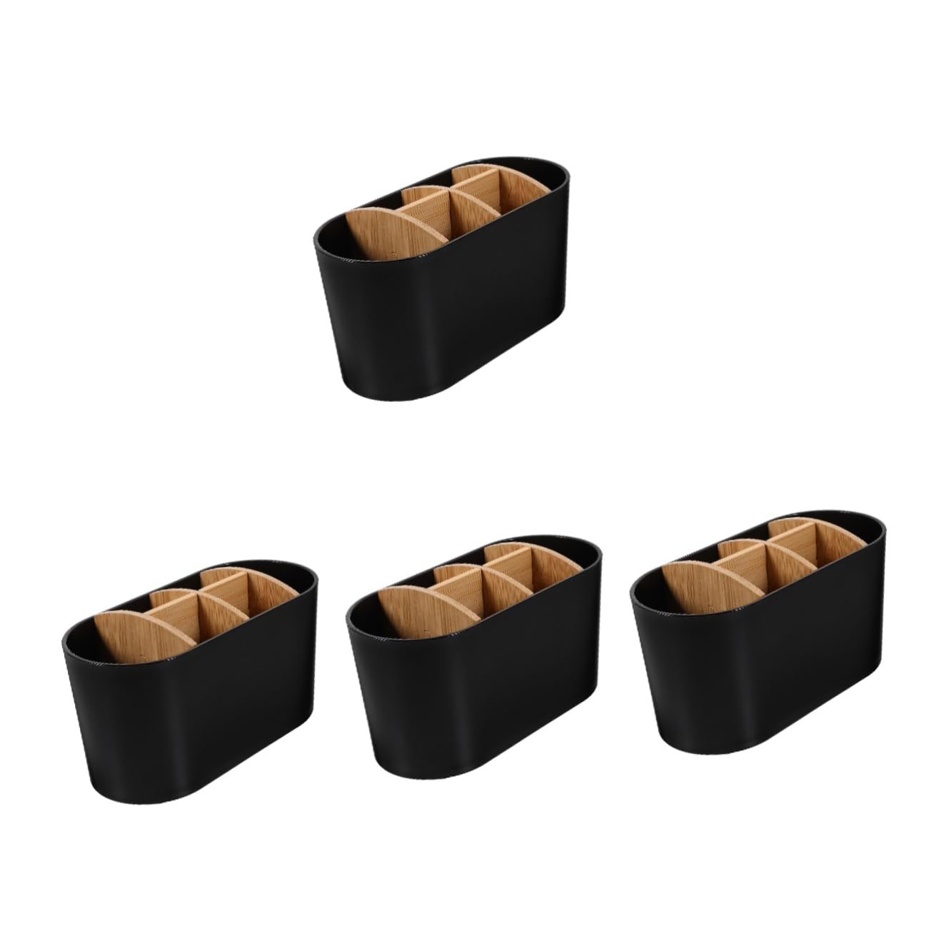 Alipis 4 Pz Portaspazzolino in Bambù Portaspazzolini Per Uso Domestico Porta Spazzolini Da Denti Portaspazzolini Da Bagno Portaspazzolino Da Toilette Porta Bagno Black Pp