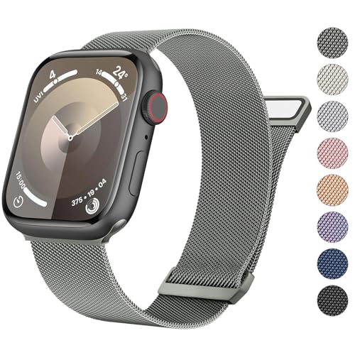 Mugust Metal Band Compatible with Apple Watch Bands 40mm 41mm 38mm Series 10 (42mm...