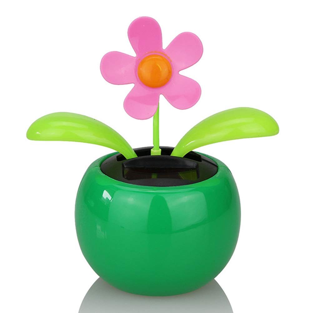 4 pezzi di fiori danzanti a energia solare, luce solare danza, in plastica, per decorazione da scrivania (come mostrato)