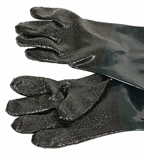 Jewboer 23.6" Rubber Sandblast Cabinet Gloves,Sandblasting Sand Blaster Gloves For Sandblaster Blast Abrasive Cabinet #TOP4