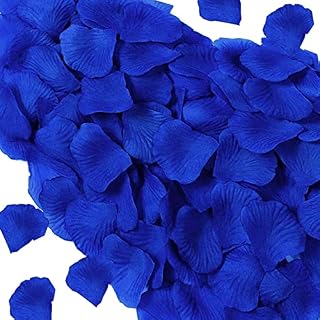 1500 Pcs Silk Flower Rose Petals Artificial Rose Flowers Petals Emulation Rose Petals for Wedding, Proposal,Birthday, Confession, Banquet, Party Decoration.(Blue)