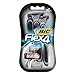 BIC S4FMP31 Flex 4 Disposable Men's 4 Blade Razor, Gray/Black 3 Razors/Pack