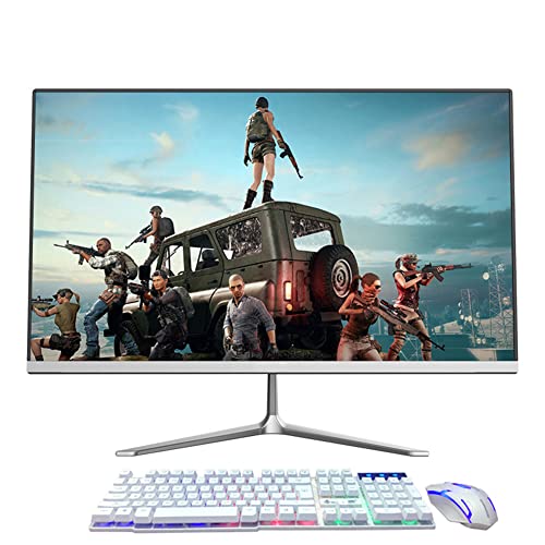 YANGMAN Computadoras Todo En Uno, PC De Escritorio De 24 Pulgadas con Windows 10 Core I5-4200 DDR3 8GB RAM 256GB SSD PC Todo En Uno con Mouse Y Teclado Inalámbricos