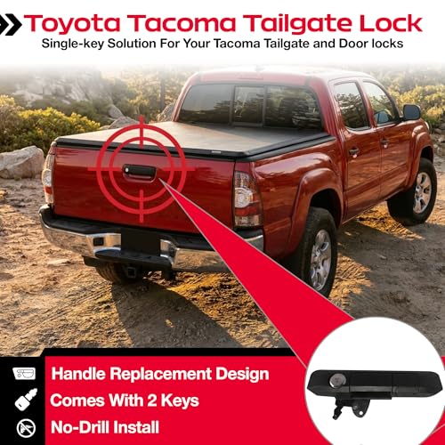 Image of Pop & Lock PL5500 Tacoma Tailgate Lock Handle Replacement, 2005-2015