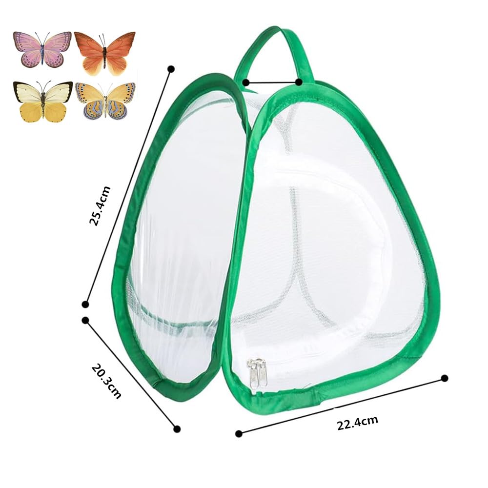 Farfalle Habitat - Gabbia a rete per bambini, 2 pezzi di insetto e farfalla - 3