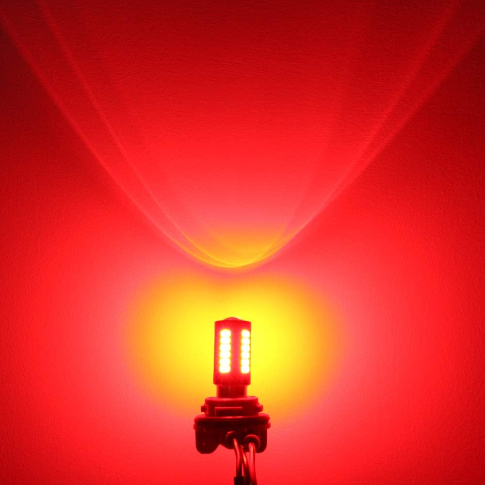 Alla Lighting BAY15D 7528 1157 CANBUS LED Bulbs Red Turn Signal Lights, Plug-n-Play 2057 3496 1157LL 1154 198 94 CAN Bus Error Free 12V