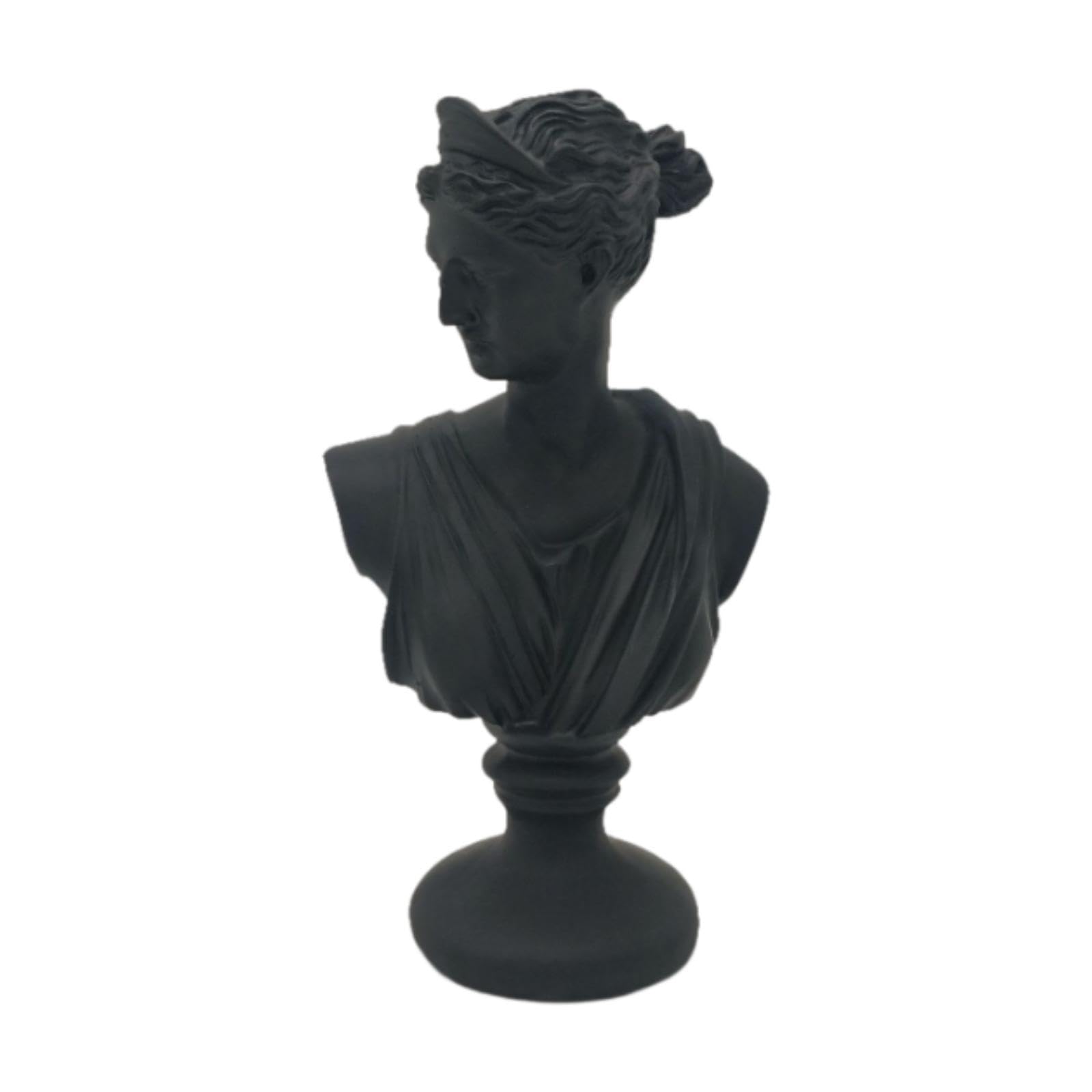Busto de resina mitológica de Venus negra con acabado artístico fino
