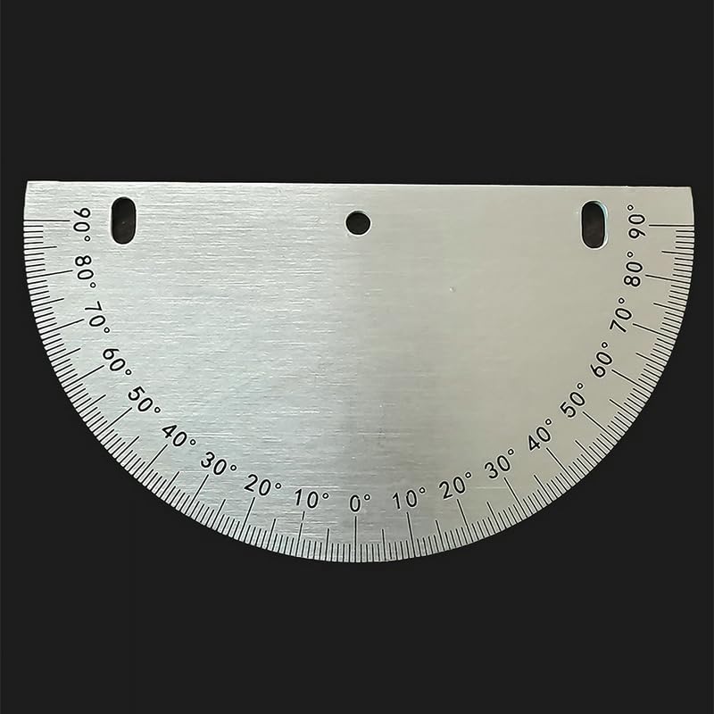 1 Piece Semicircular Dial Stainless Steel Angle Dial 180 Degree Protractor Round Accessories 100MM 200MM Measurement Tools (100X3.5X2MM)
