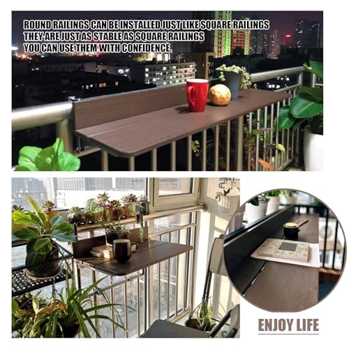 Mesa de bar para patio plegable y escritorio de barandilla 3